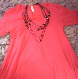 LulaRoe Pink Modal Drapey Comfy Tunic XS